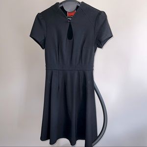 ModCloth peekaboo a line black cocktail dress size S
